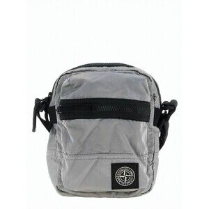 Stone Island Compact Grey Nylon Crossbody Bag - NWT
